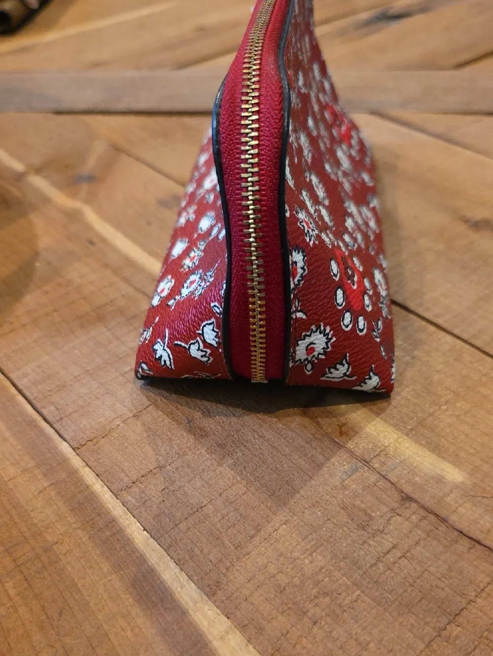 Coach floral cosmetic pouch